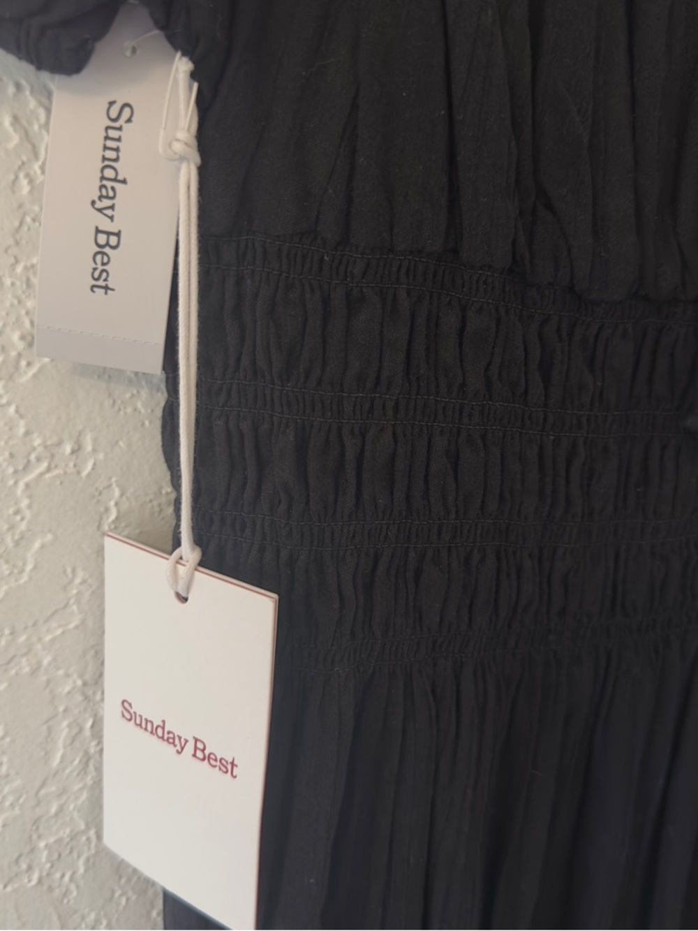 NWT Aritzia Sunday Best Black Kay Puff Sleeve Mini Dress - Picture 3 of 6